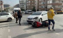 Edirne’de otomobille çarpışan motosikletli yarandı
