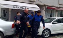 Merdivenden düşen zabıta memuru yaralandı
