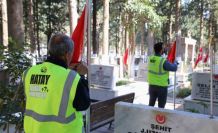 Şehitliklerde bakım ve onarım yapıldı