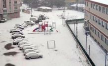 Aşkale’de kar yağış etkili oldu