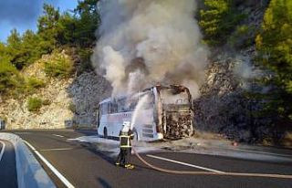 Muğla’da otobüs yangını