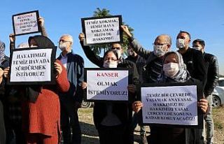 Çöp tesisine ‘Maskeli’ protesto