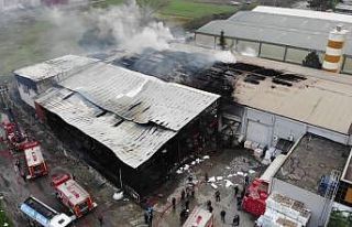 Samsun’daki fabrika yangını