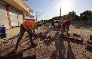 Ceylanpınar’da kilitli parke çalışması