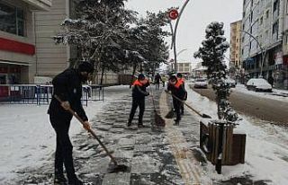 Sungurlu’da kar mesaisi