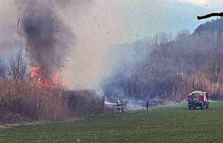 Muğla’da sazlık yangını