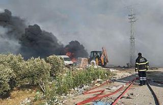 Hatay’da çöplük alanda yangın