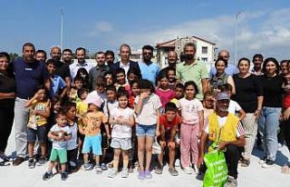 Samandağ’da konteyner kentlerde bayramlaşma