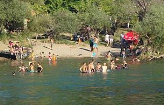Manavgat Irmağı’nda tehlikeli serinlik