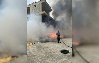 Hatay’da iş yeri yangını