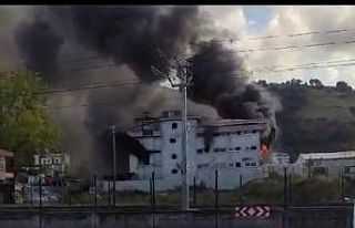 Samsun’da fabrika yangını