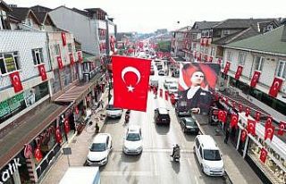 Kartepe Türk bayraklarıyla donatıldı