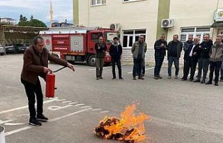 Bozyazı’da yangın tatbikatı yapıldı