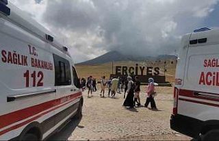 Erciyes’te dağcılar kaza geçirdi