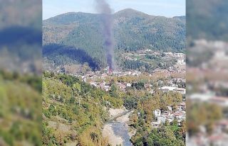 Tarihi camide yangın çıktı