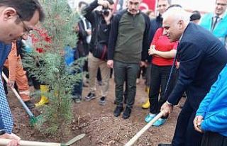 Diyarbakır’da fidanlar toprakla buluştu