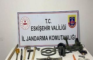 Kaçak kazıya jandarmadan suçüstü