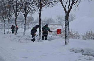 Nevşehir’de kar mesaisi başladı