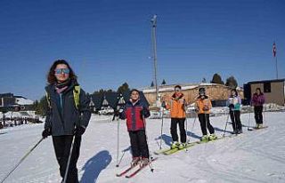 Erzincan’da "dağ kayağı" heyecanı