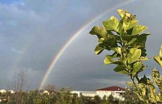 Antalya’da çifte gökkuşağı sürprizi