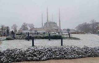 Edirne’de kar yağışı