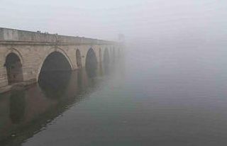 Edirne’yi sis kapladı