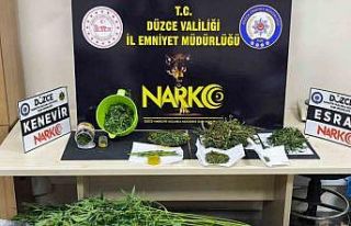 Düzce polisinden uyuşturucu baskını