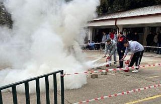Kırklareli’nde öğrencilere yangın tatbikatı
