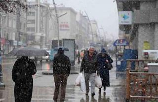 Erzurum’a baharla gelen kar