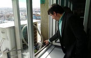 Güvercinler için klimasını kapattı