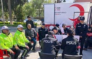 Polislerden kan bağışına destek