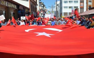 Ağrı’da teröre lanet yürüyüşü