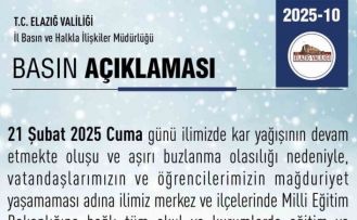 Elazığ’da eğitime kar engeli