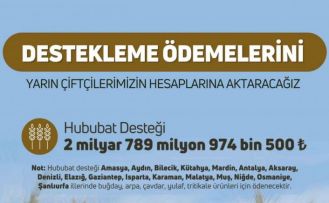Çiftçilere hububat destek ödemesi yapılacak