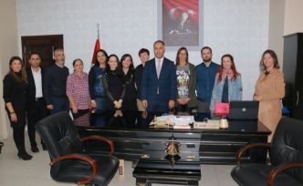 ’Erasmus+’ proje ortakları İlçe Milli Eğitim Müdürü Erkan Bilen’i ziyaret etti