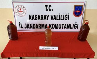 Aksaray’da sahte alkol ele geçirildi