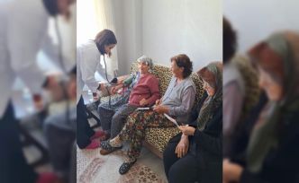 Köylerdeki yaşlıların sağlık kontrolleri yapıldı