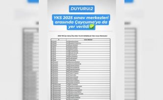 Çaycuma YKS sınav merkezi oldu