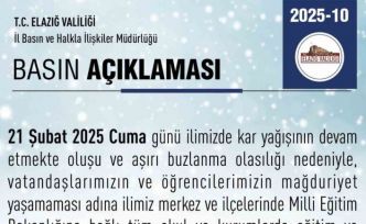 Elazığ’da eğitime kar engeli