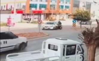 Bodrum’daki kaza güvenlik kamerasına yansıdı