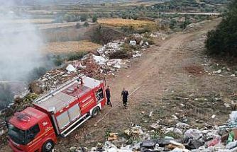 Çöplükte çıkan yangın söndürüldü