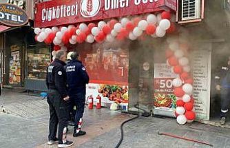 Erzincan’da çiğköftecide yangın paniği