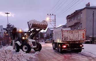 Arpaçay Belediyesi’nden kar temizliği