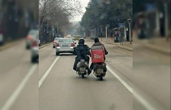 Elazığ’da motokuryenin tehlikeli yolculuğu