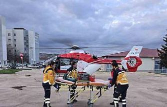 Helikopter ambulans hayat kurtardı