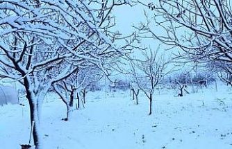 Tekirdağ Hayrabolu’da kar yağışı