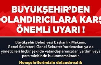 Kayseri Büyükşehir’den ‘dolandırıcılık uyarısı