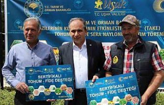 Uşak’ta çiftçilere destek