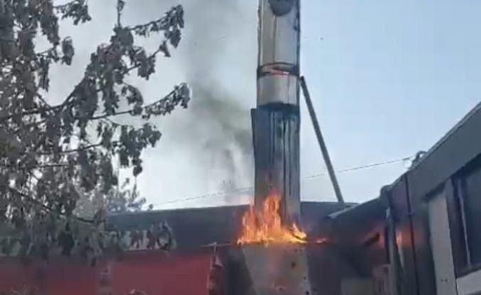 Malatya’da konteyner iş yerinde yangın